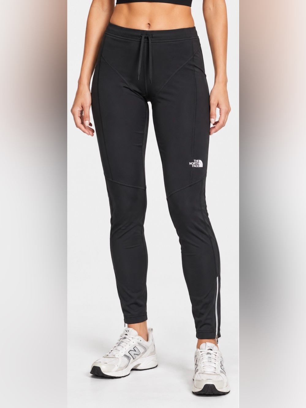 The North Face Black Performance Running Pants Zip Ankle Size Large